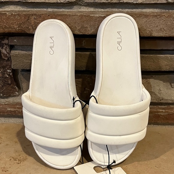 CALIA by Carrie Underwood Cloud Cover Ivory Athletic Slide Sandals - Picture 7 of 10